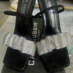 DIAMANTE BEDAZZLED HEELED SANDAL